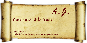 Abelesz János névjegykártya